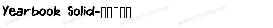 Yearbook Solid字体转换